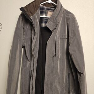 Rugged Elements Mens Jacket XL Gray Full Zip Wind Water Resistant